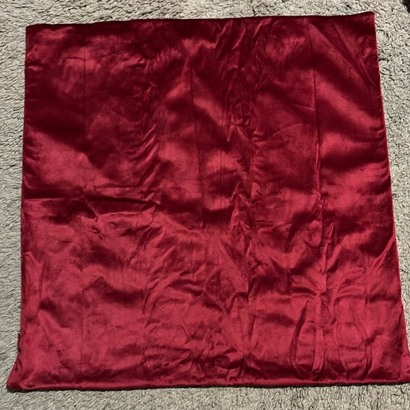 Other - 2-sets of 2-18inch pillow shams.  Pine Green and Cranberry Red.